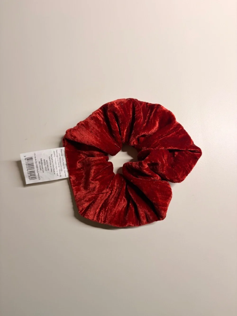 Sézane Red Crushed Velvet Maxi Scrunchie